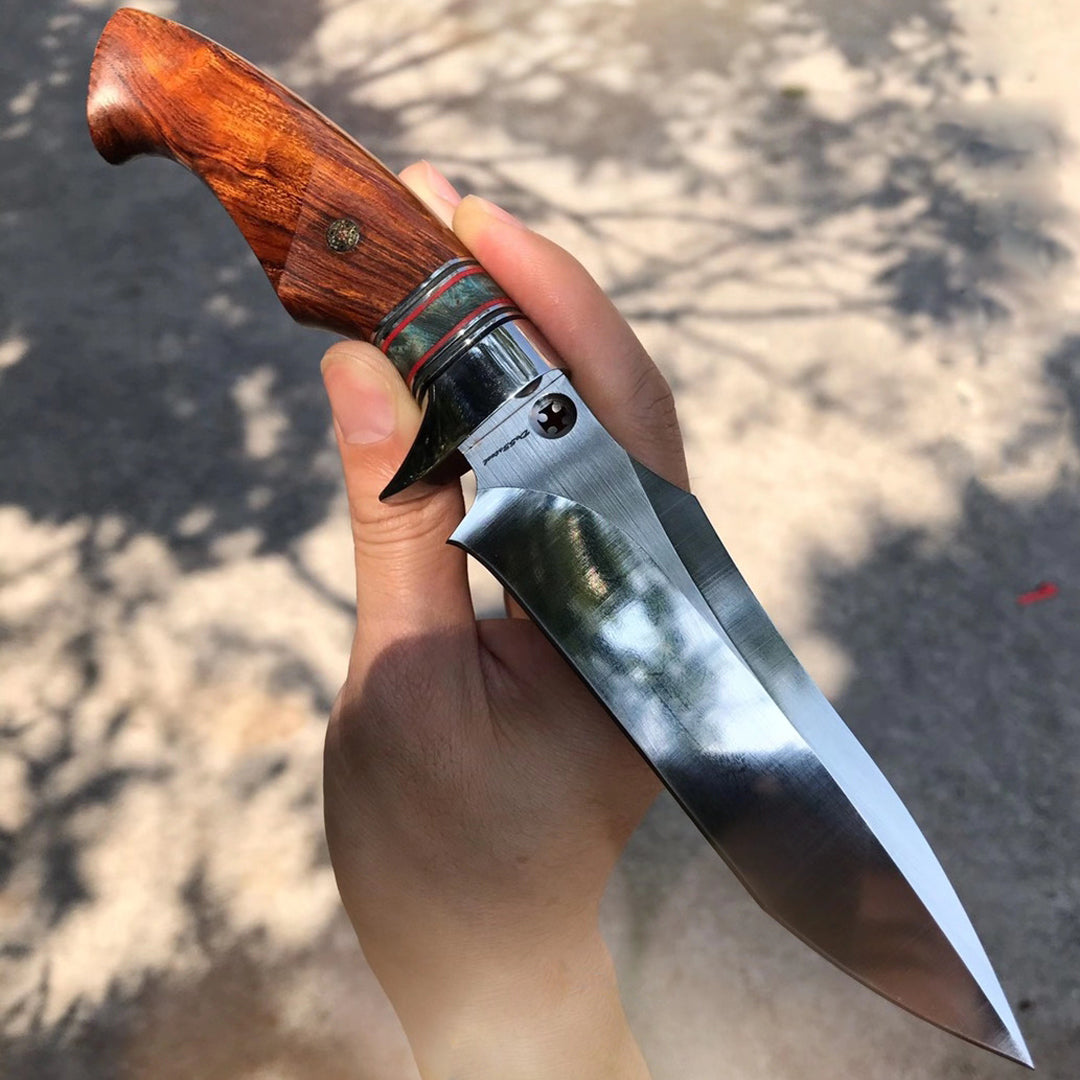 DC53 Steel Survival Outdoor Bowie Knife Hunting Knife Fixed Blade with Sheath- AK-HT0587