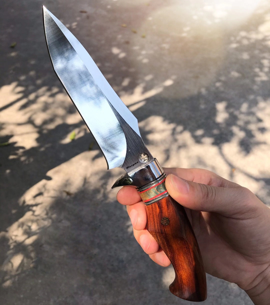 DC53 Steel Survival Outdoor Bowie Knife Hunting Knife Fixed Blade with Sheath- AK-HT0587