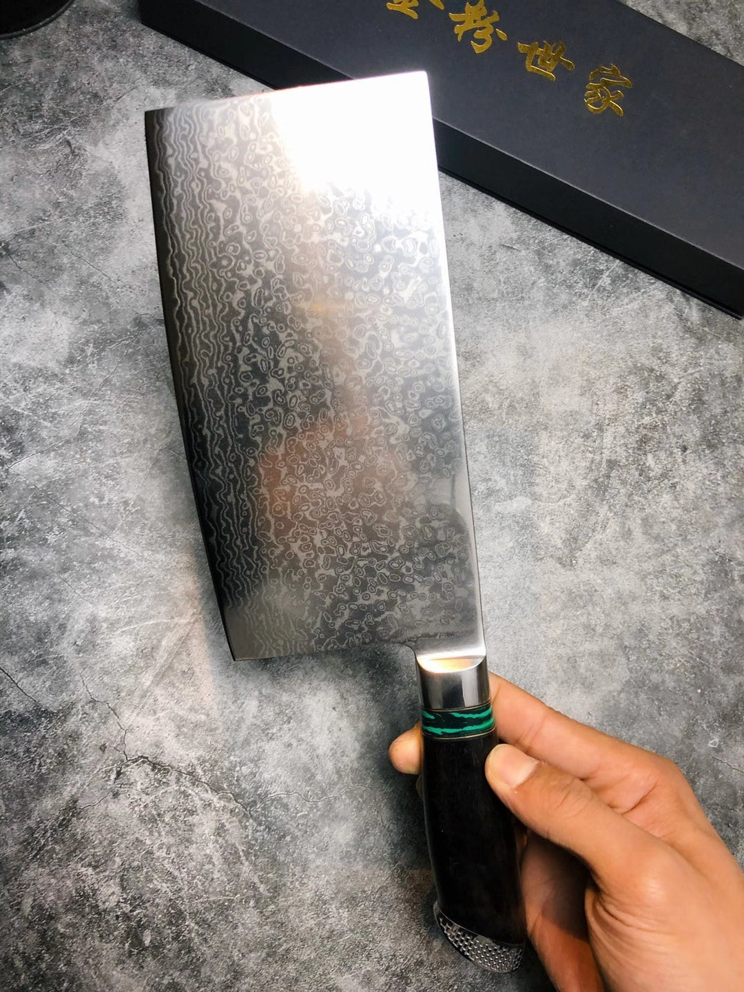 Japanese 103 Layer Damascus Steel Cleaver Knife - AK-DL0505