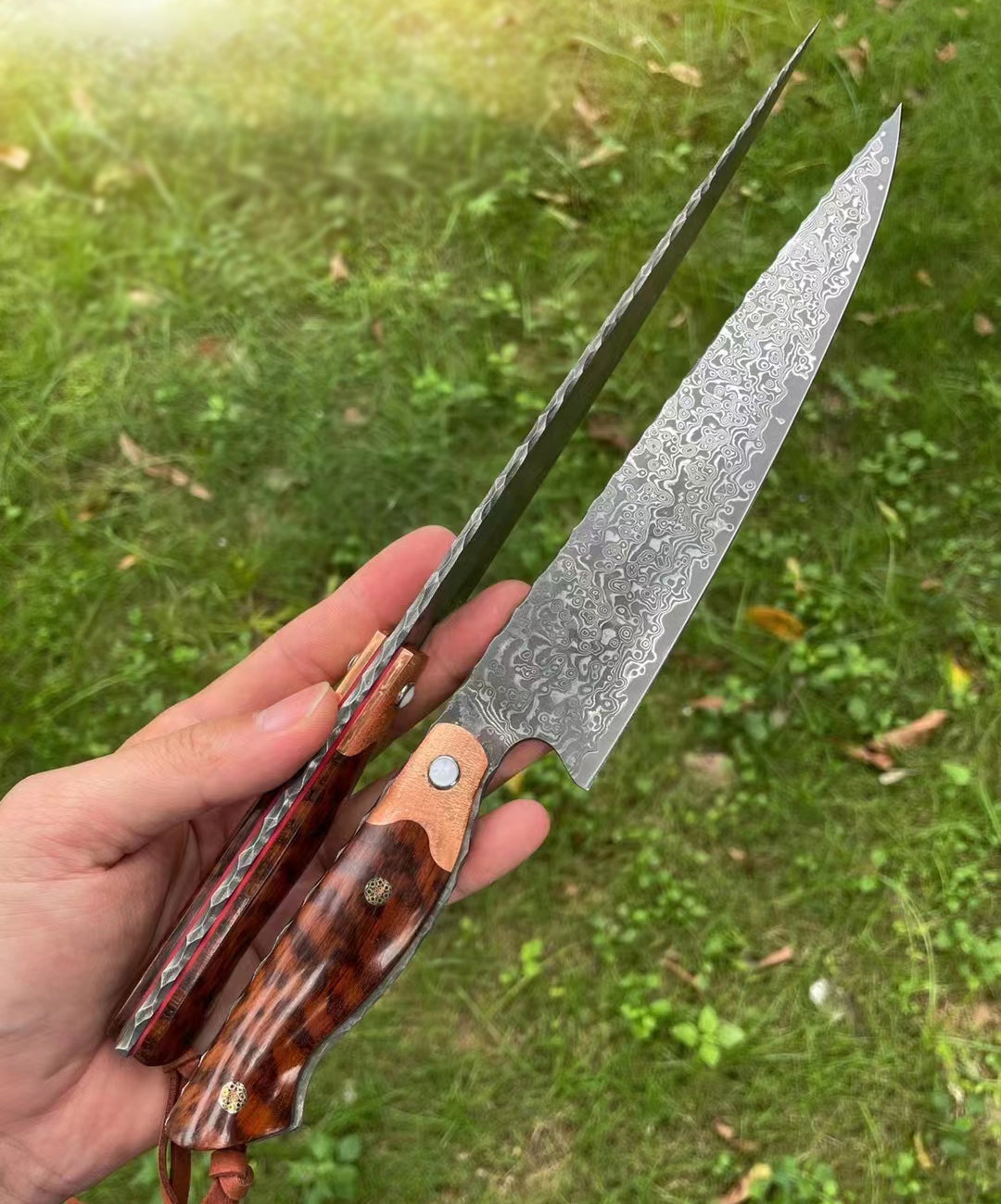 Japanese VG10 Damascus Steel Chef Knife Full Tang Kitchen Knife with Sheath - AK-DC0517