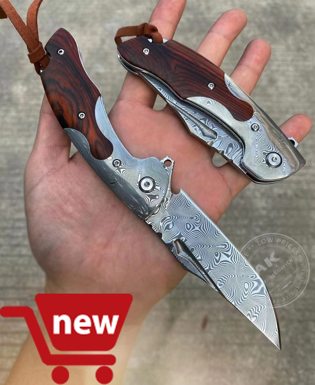 VG10 Damascus Folding Knife Pocket Knife- AK-HT0767