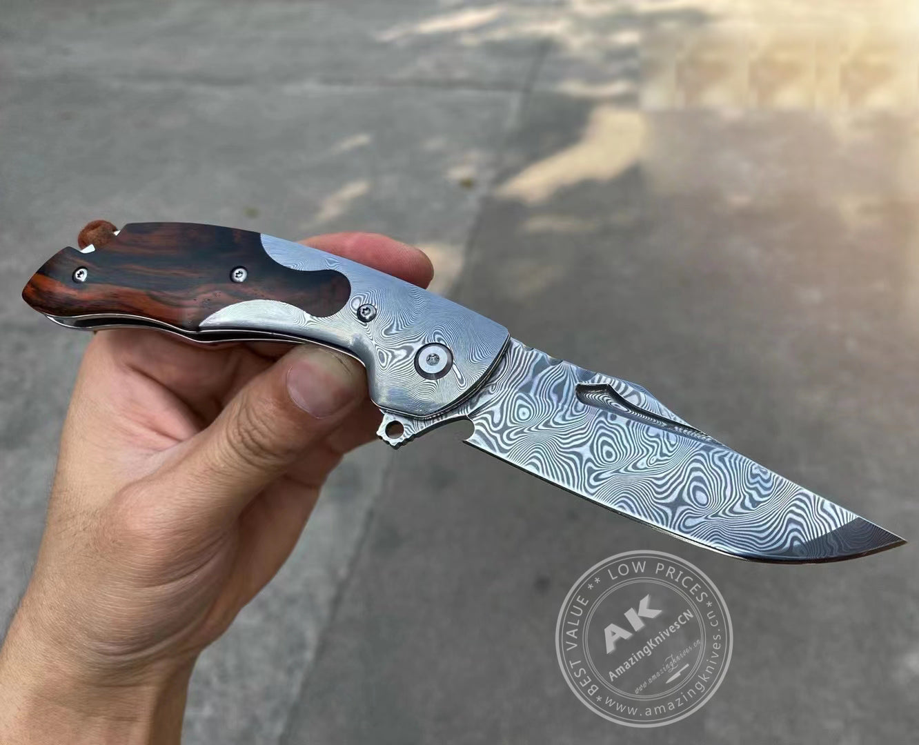 VG10 Damascus Folding Knife Pocket Knife- AK-HT0767