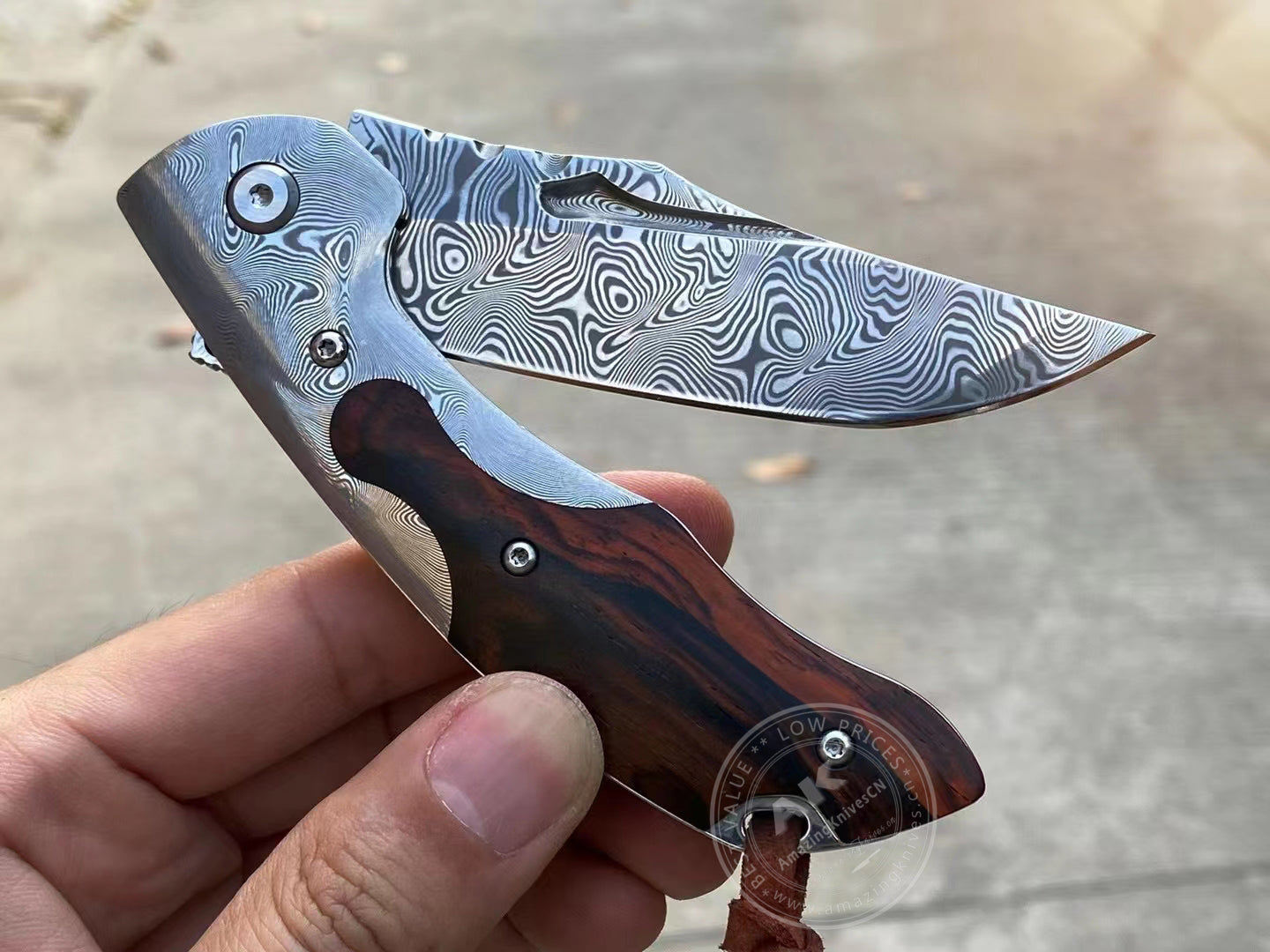 VG10 Damascus Folding Knife Pocket Knife- AK-HT0767