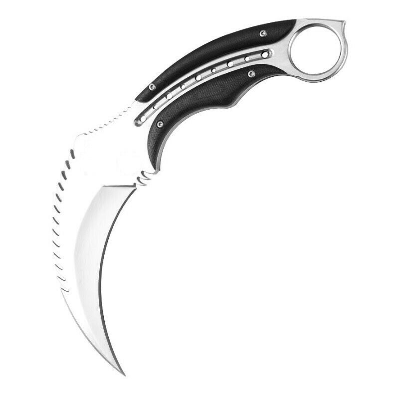 Karambit Fixed Blade Knife Mirror Light Karambits Claw Hunting Knives - AK-HT0774