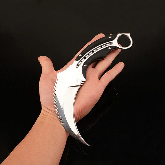 Karambit Fixed Blade Knife Mirror Light Karambits Claw Hunting Knives - AK-HT0774