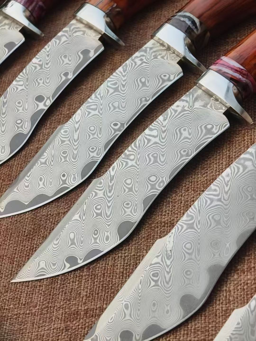 Handmade VG10 Damascus Hunting Knife Fixed Blade Rescue Survival Gear Tactical Bowie - AK-HT0516-B