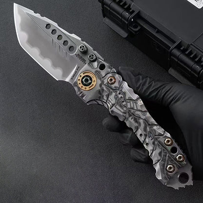 Handmade VG10 Steel Folding Knife Titanium Handle Heavy Duty - AK-HT1025