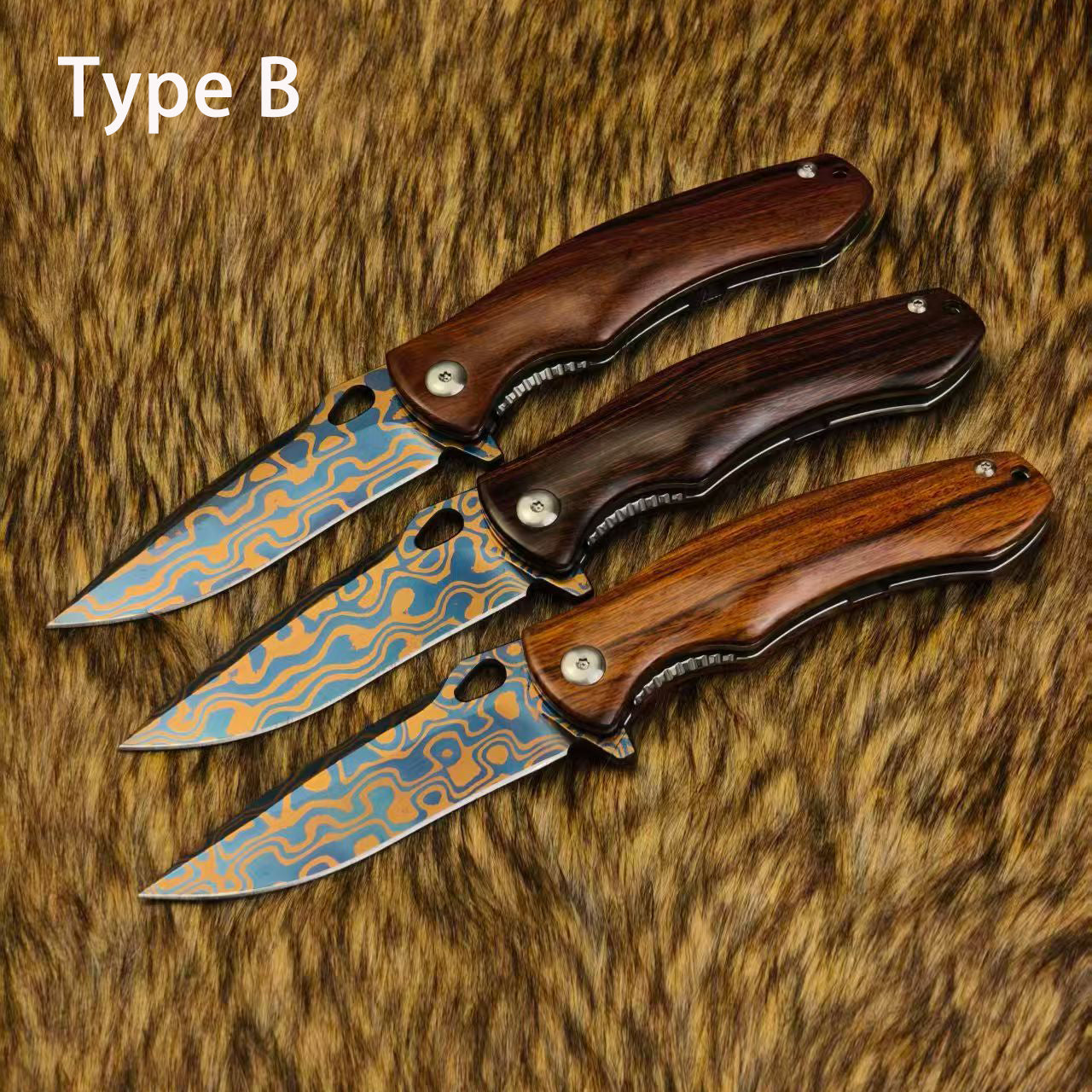 Hand-Forged Damascus Folding Knife Pocket Knife Ball Bearings - AK-HT1048