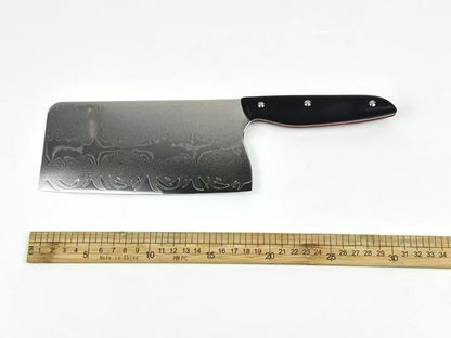 67-Layer Damascus Cleaver Knife – Full Tang, G10 Handle, Limited Stock - AK-DL1044