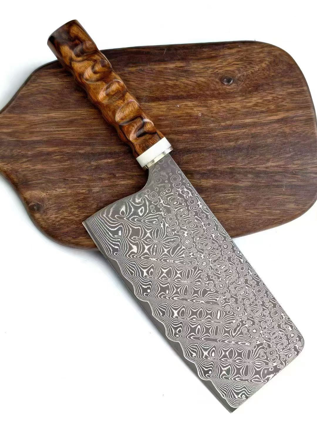 67-Layer Damascus Kitchen Knife with VG10 Core – HRC 60–61, One-Piece Construction, G10 & Desert Ironwood Handle - AK-DL1071