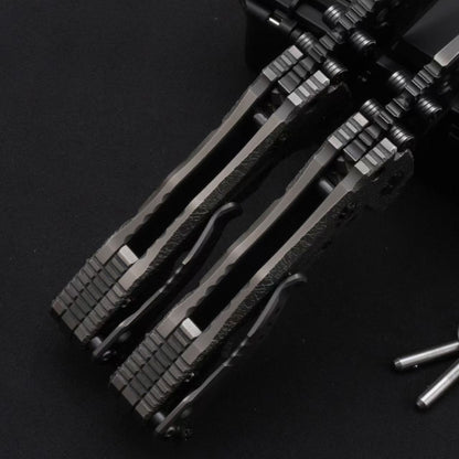 Handmade Z-Wear Ultra Heavy-Duty Folding Knife – Labyrinth Inspired Design - AK-HT1040