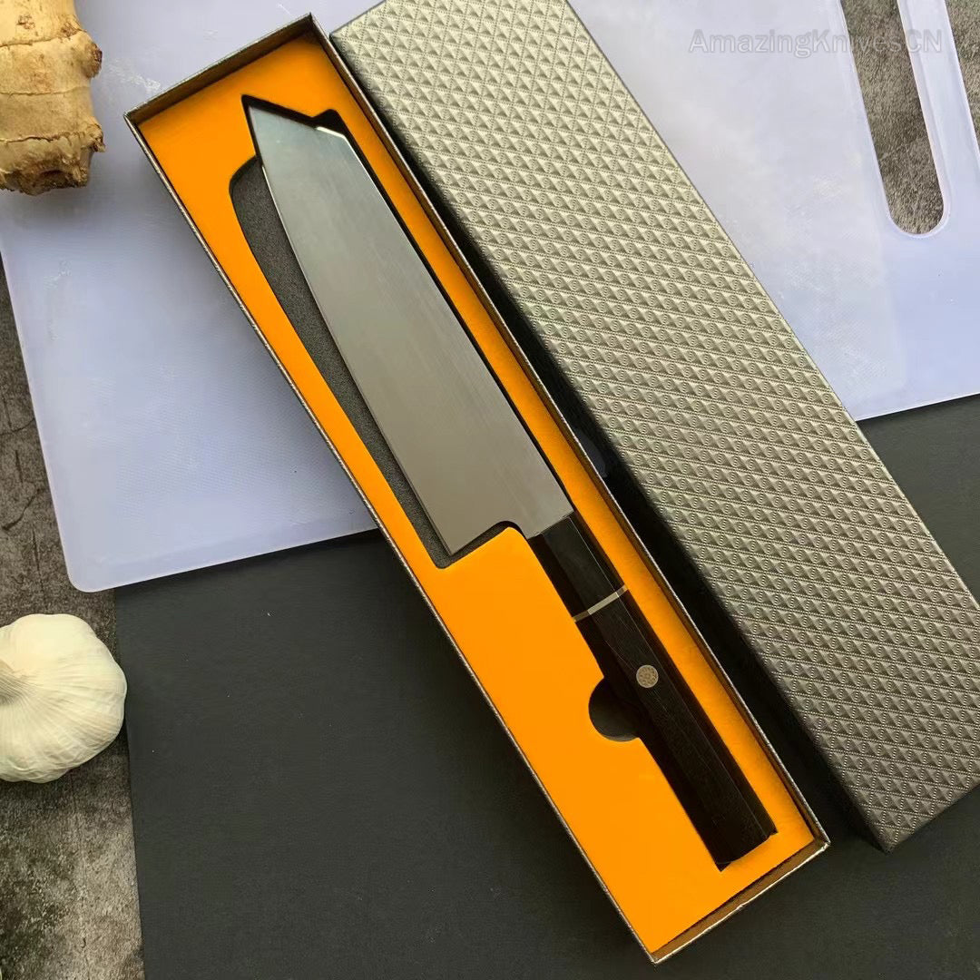 High-End Japanese Style Chef Kiritsuke Knife Kitchen Knives TC4 Titanium Alloy Steel Purple Sandalwood- AK-DC0917