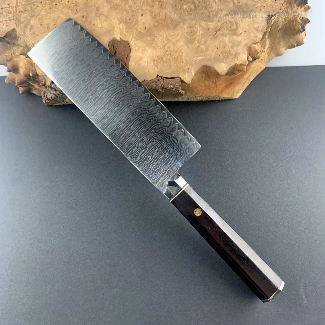 Japanese Style VG10 Damascus Steel Nakiri Knife Kitchen Knife - AK-DV0417