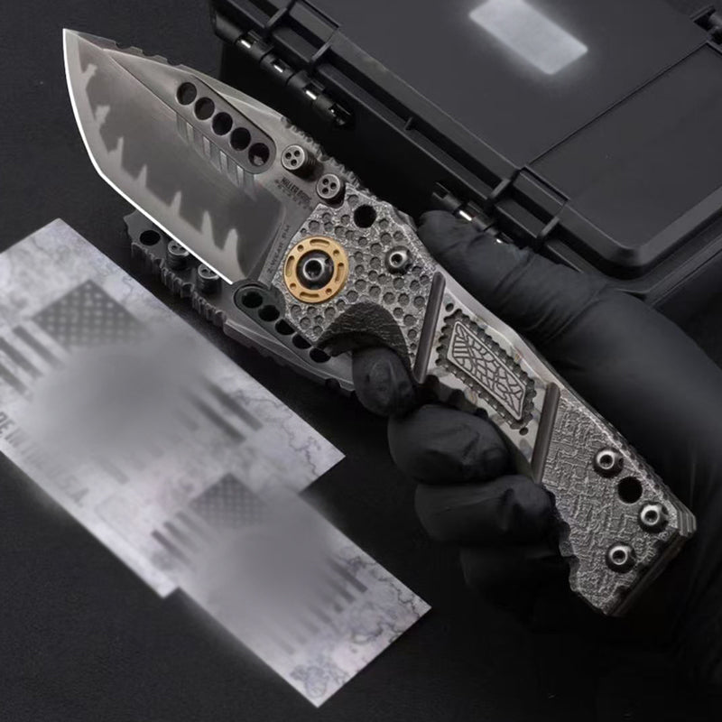 Handmade Z-Wear Ultra Heavy-Duty Folding Knife – Labyrinth Inspired Design - AK-HT1040