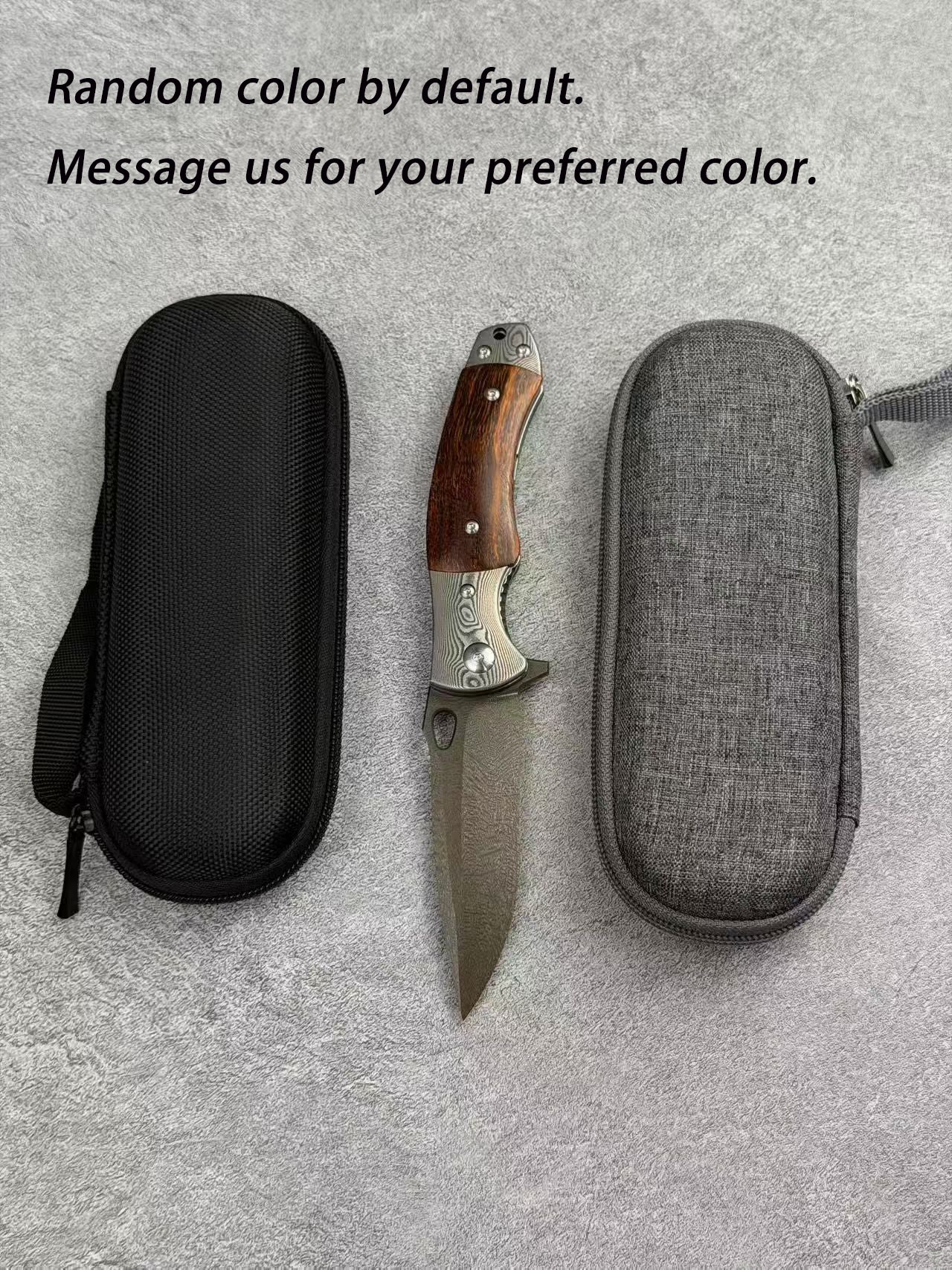 Ancient-Forged Wootz Steel Folding Knife – Damascus Steel & Desert Ironwood Handle - AK-HT1064-S