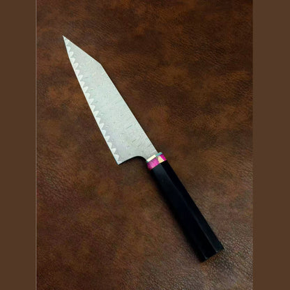 Powder Metallurgy VG10 Damascus Steel Kitchen Kiritsuke Knife Chef's Knife, Stabilized Ebony Wood Handle - AK-DC1077