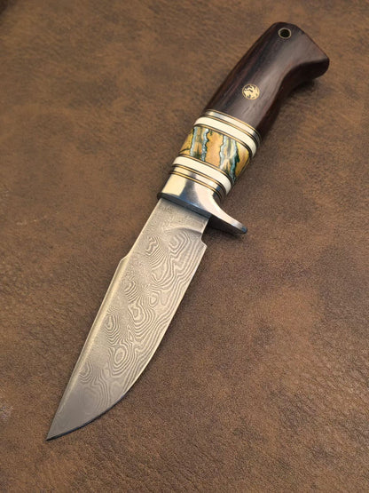 Handcrafted Damascus Steel Bowie Knife - AK-HT1054
