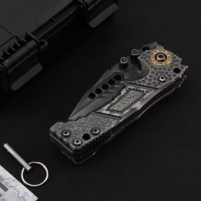 Handmade Z-Wear Ultra Heavy-Duty Folding Knife – Labyrinth Inspired Design - AK-HT1040