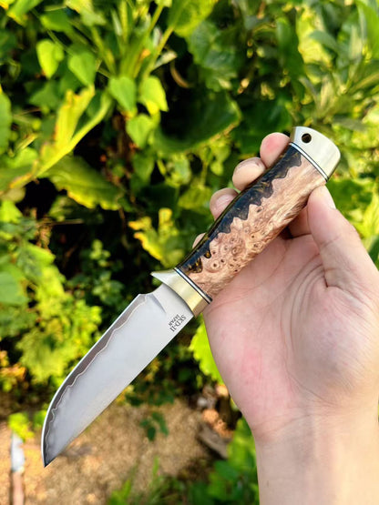 Handcrafted Japanese SKD-11 Steel Hunting Knife Full Tang  - AK-HT1047