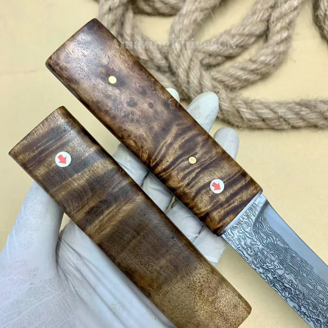 Japanese VG10 Katana Knife Damascus Ninja Samurai Warrior Sword Bushido - AK-HT1002