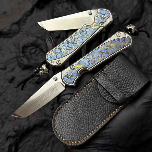 Handcrafted M390 Folding Knife – Titanium Handle - AK-HT1066