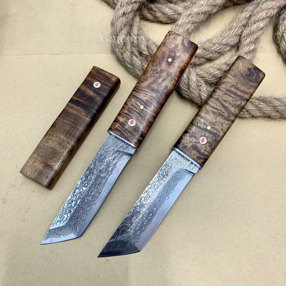 Japanese VG10 Katana Knife Damascus Ninja Samurai Warrior Sword Bushido - AK-HT1002
