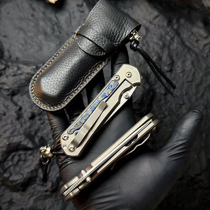 Handcrafted M390 Folding Knife – Titanium Handle - AK-HT1066