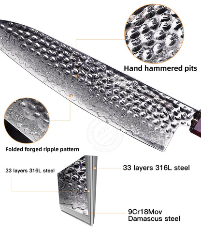 67-Layer  Damascus Steel Kithcen Knife Santoku Knife Amazing Quality -AK-DR0819