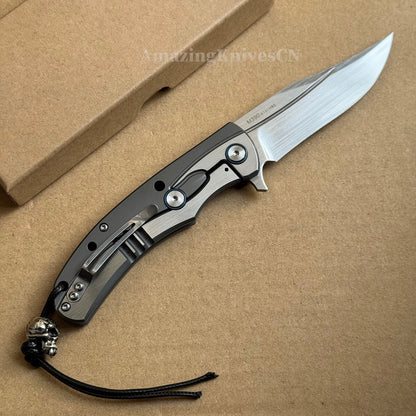 Austrian M390 Steel Blade Tactical Pocket Knife Japanese Steel Survival Ball Bearing - AK-HT0880