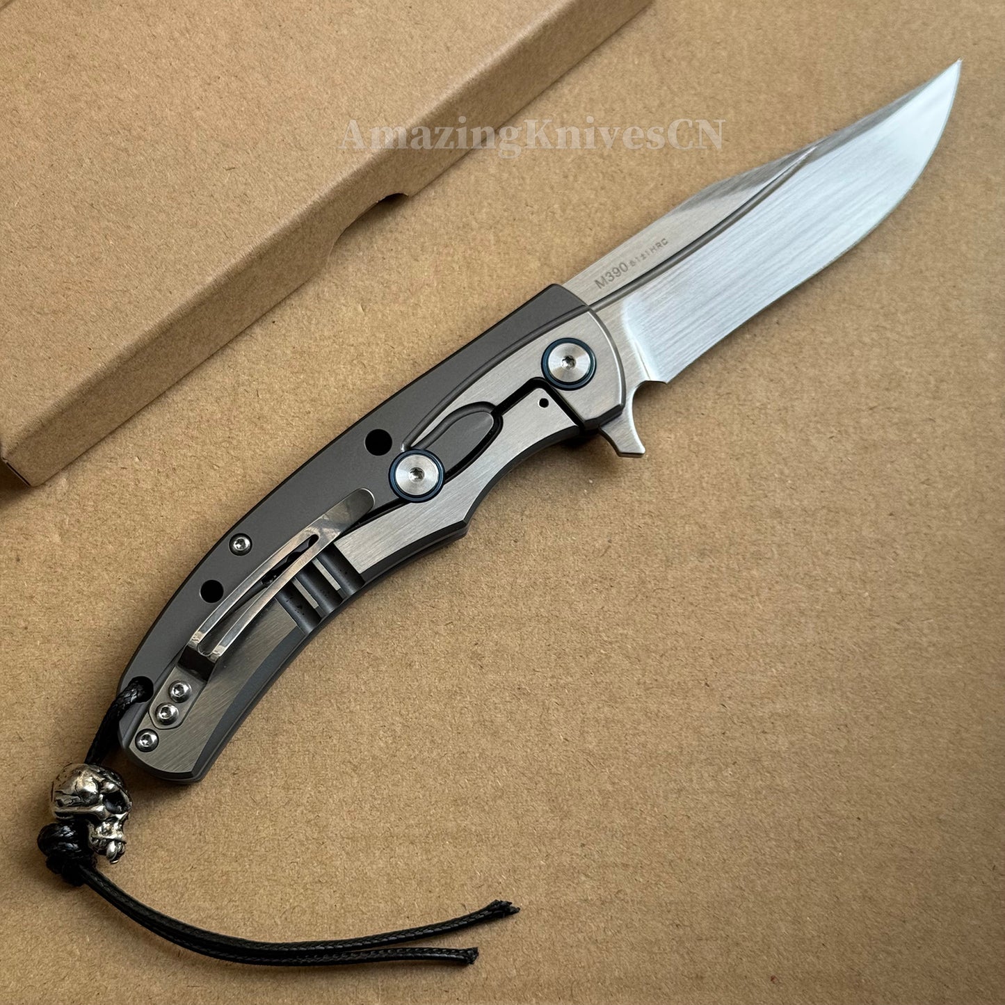 Austrian M390 Steel Blade Tactical Pocket Knife Japanese Steel Survival Ball Bearing - AK-HT0880