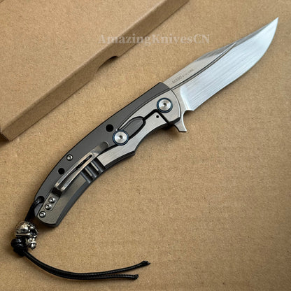 Austrian M390 Steel Blade Tactical Pocket Knife Japanese Steel Survival Ball Bearing - AK-HT0880