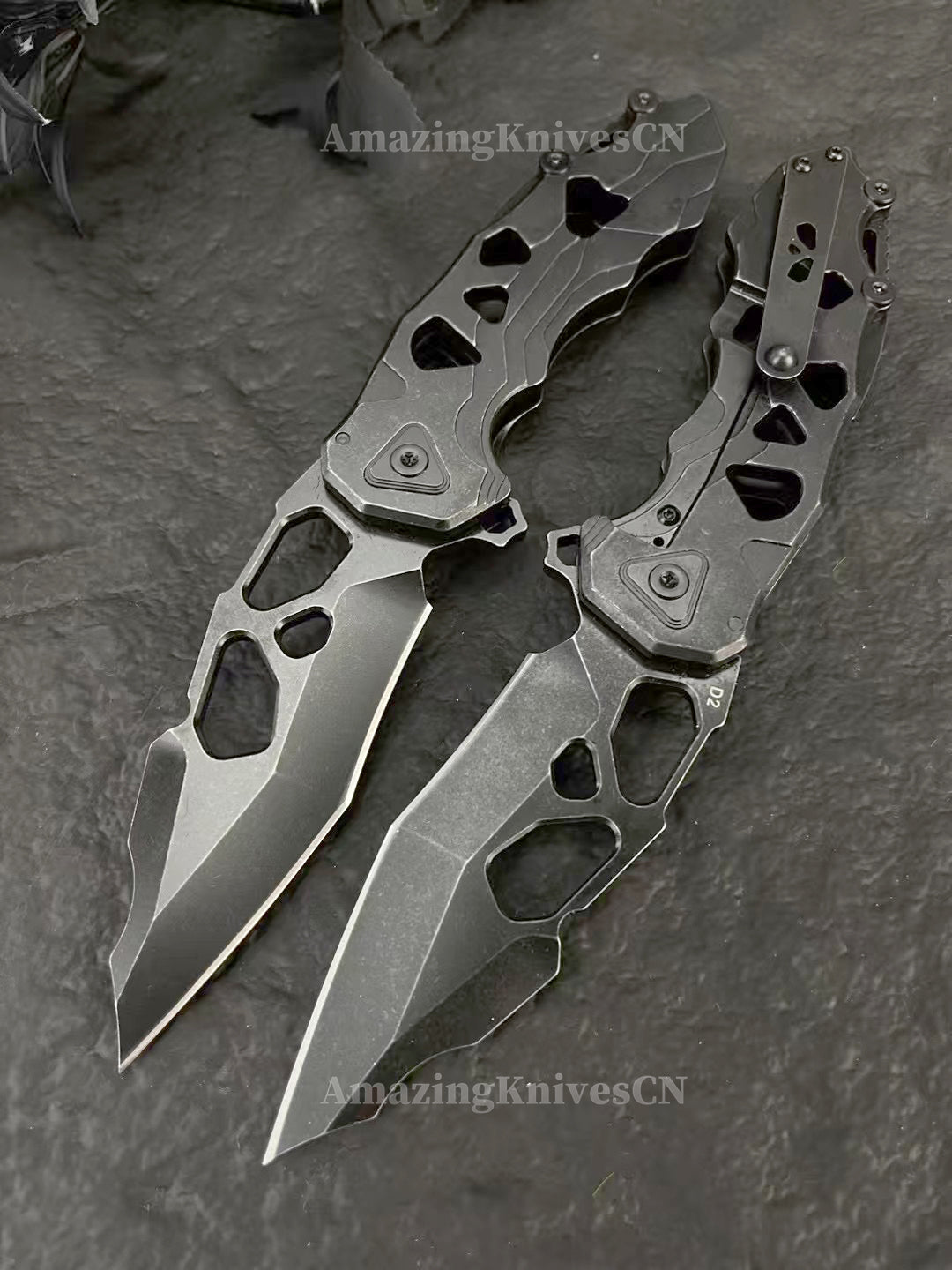 D2 Pocket Knife Folding Knife Tactical Rescue Survival Flipper Bushcraft Hunting - AK-HT0986