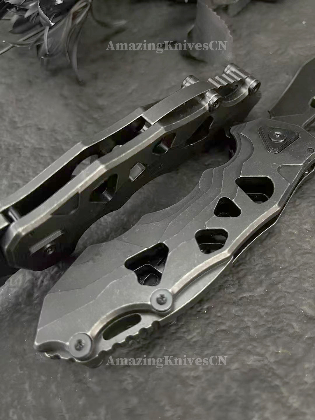 D2 Pocket Knife Folding Knife Tactical Rescue Survival Flipper Bushcraft Hunting - AK-HT0986