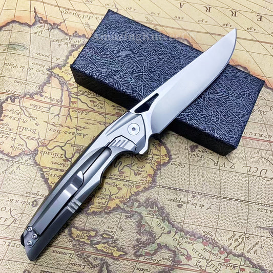 M42 High Speed Steel Pocket Knife Flipper Japanese 420J2 Steel Ball Bearing - AK-HT0989