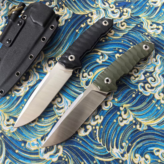 Full Tang Survival Knife Fixed Blade Hunting Knife Bowie Military with Kydex Sheath - AK-HT0893