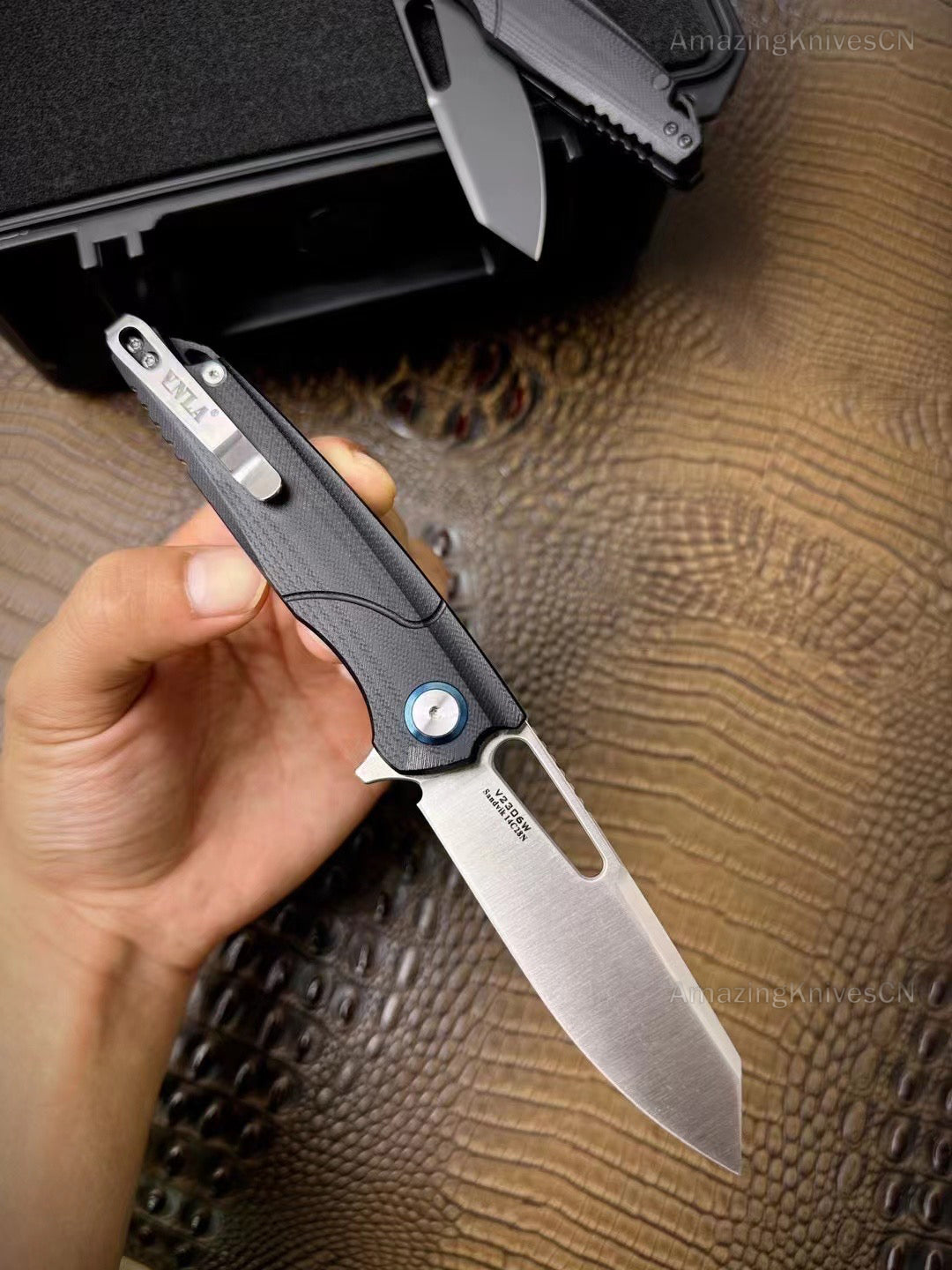 SandviK Steel Blade Folding Knife Pocket Knives G10 Handle Ball Bearing - AK-HT0874