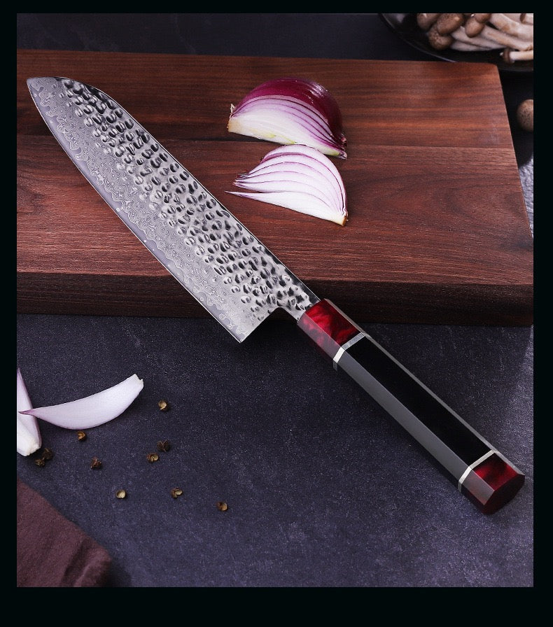 67-Layer  Damascus Steel Kithcen Knife Santoku Knife Amazing Quality -AK-DR0819