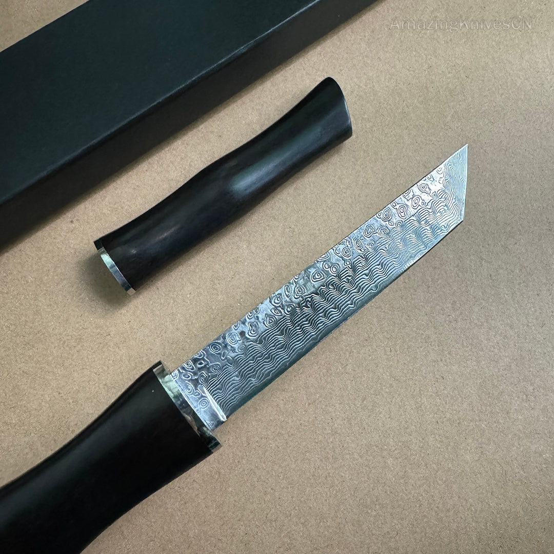 Japanese Style Katana Knife Damascus Ninja Hunting Samurai Warrior Sword Bushido - AK-HT0877