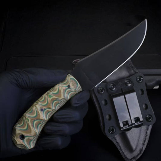 Tactical 80CrV2 Carbon Steel Hunting Knife Fixed Blade Military Survival Bushcraft - AK-HT0993