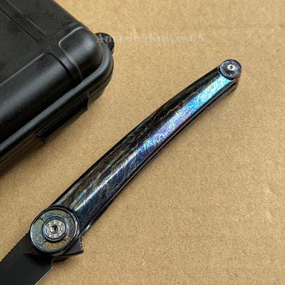 Japanese DC53 Steel Blade Pocket Knife Full Titanium Handle - AK-HT1014