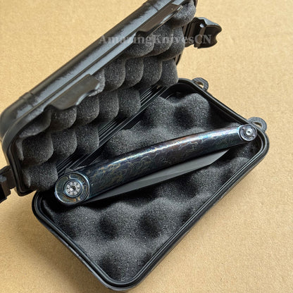 Japanese DC53 Steel Blade Pocket Knife Full Titanium Handle - AK-HT1014