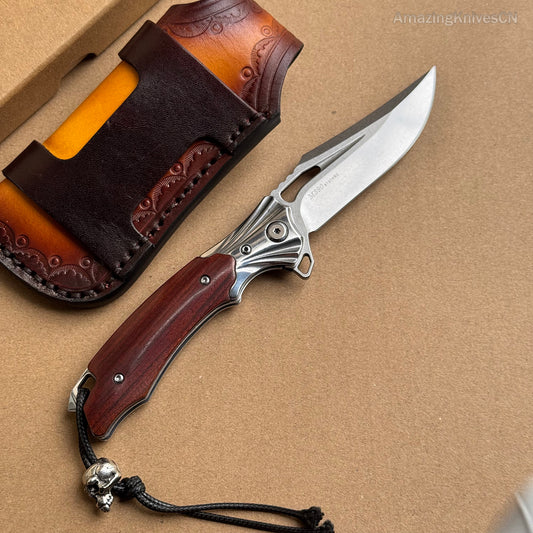 M390 Blade Folding Knife Tactical Flipper Ceramic Ball Bearing - AK-HT0807