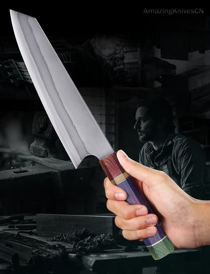 Japanese Style Kiritsuke Knife 440C Steel Chef Knife Kitchen Knives Gyuto - AK-DC0464-S