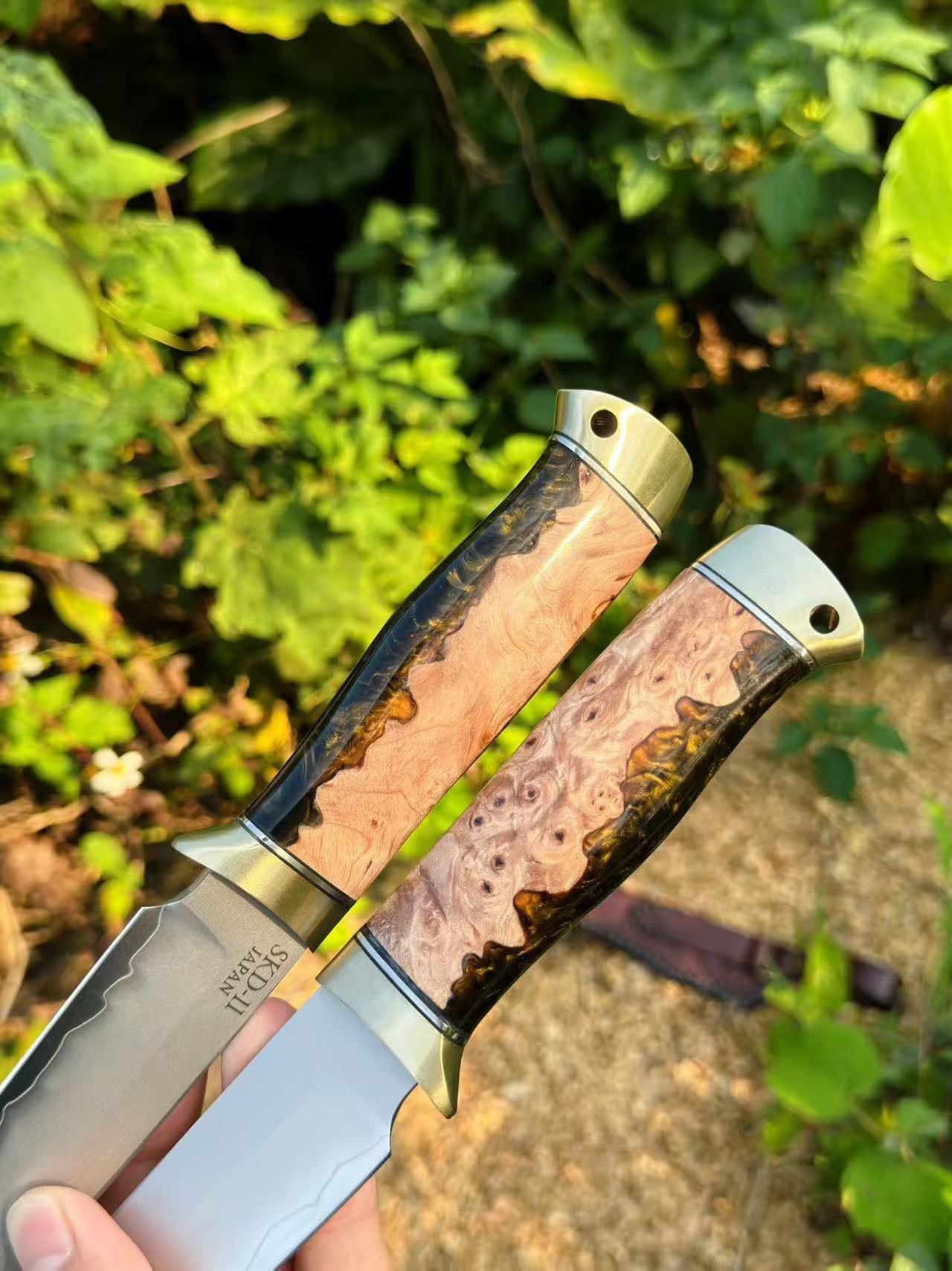 Handcrafted Japanese SKD-11 Steel Hunting Knife Full Tang  - AK-HT1047