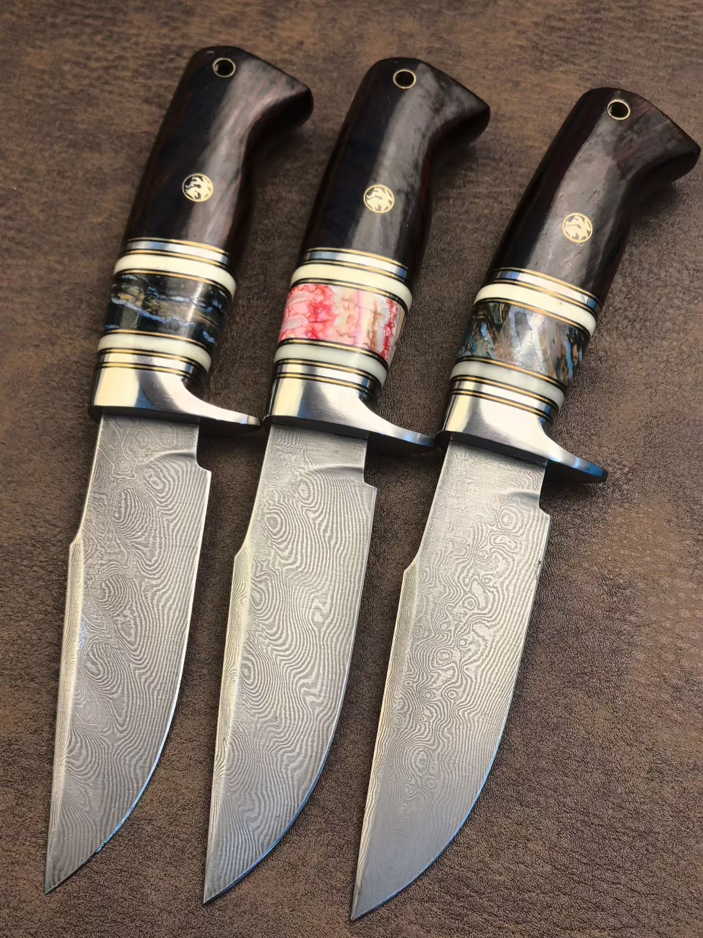 Handcrafted Damascus Steel Bowie Knife - AK-HT1054