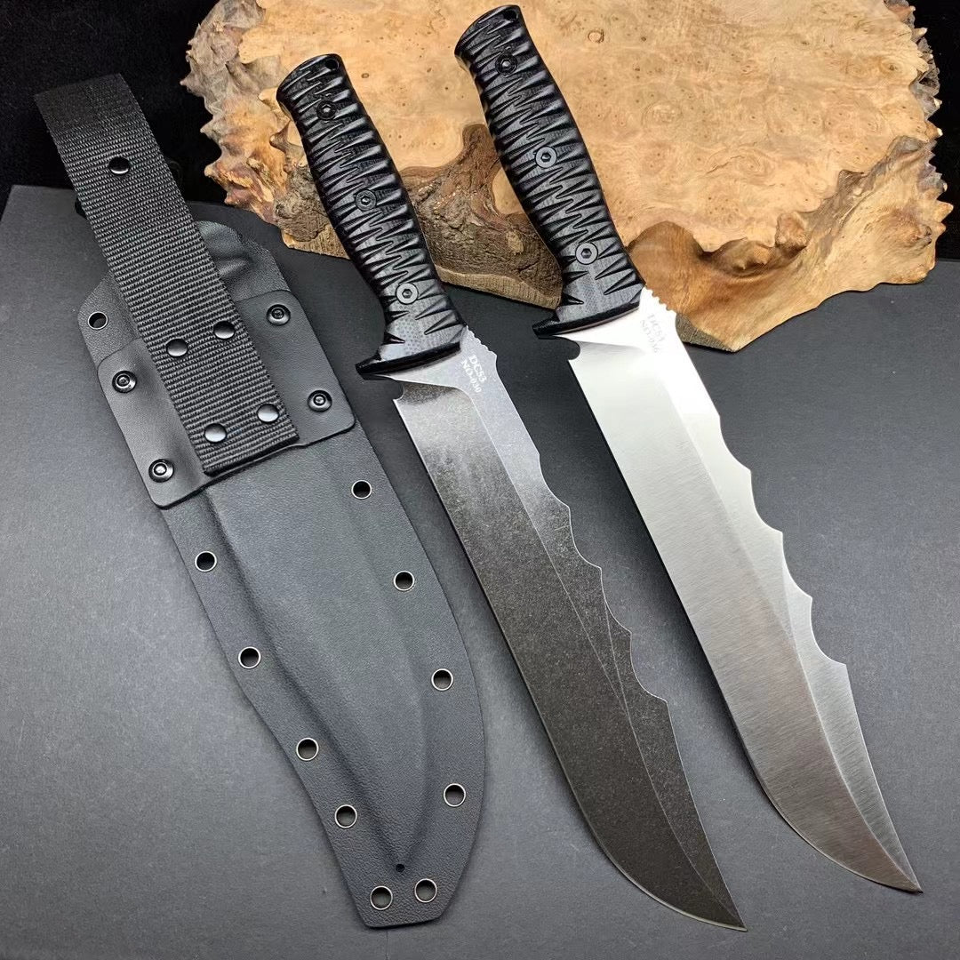 Practical Tactical Knife DC53 Steel Hunting Knife Fixed Blade Full Tang Survival Bushcraft Kydex- AK-HT0926