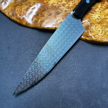 3-Piece Damascus Kitchen Knife Set – Chef Knife, Nakiri & Cleaver, Ebony Wood Handles - AK-DS1045