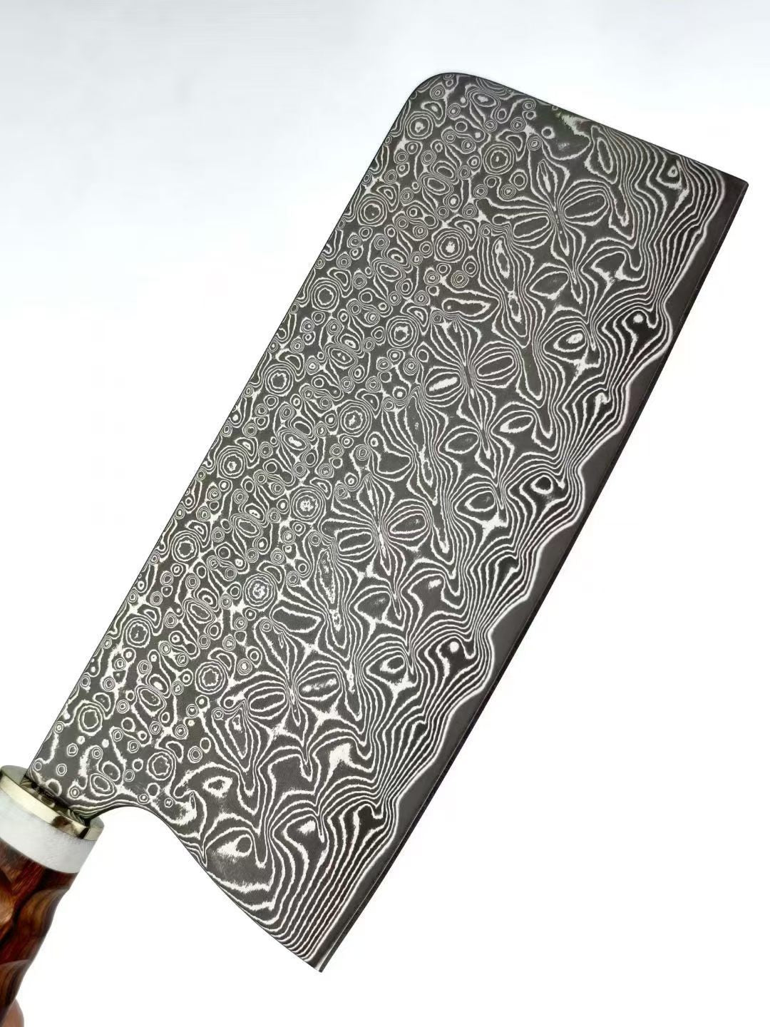 67-Layer Damascus Kitchen Knife with VG10 Core – HRC 60–61, One-Piece Construction, G10 & Desert Ironwood Handle - AK-DL1071