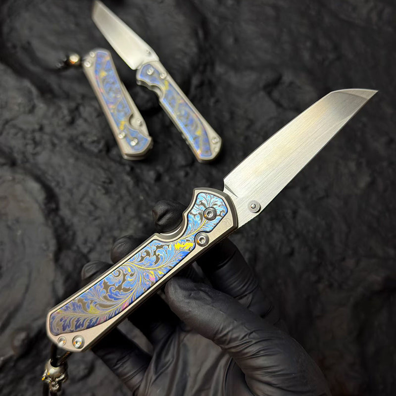 Handcrafted M390 Folding Knife – Titanium Handle - AK-HT1066