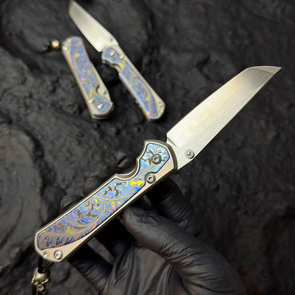 Handcrafted M390 Folding Knife – Titanium Handle - AK-HT1066